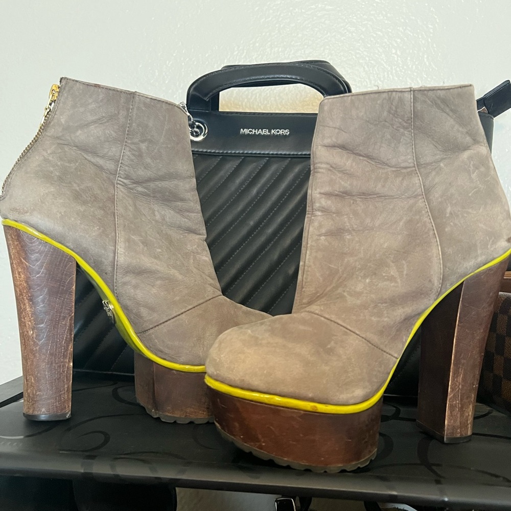 Betsy Johnson wedge booties